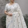 Handloom Printed Linen Saree D