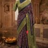 Flacture musturise silk saree (contrast)