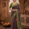 Flacture musturise silk saree (contrast)