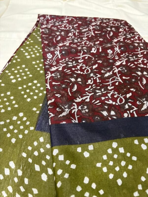 Flacture musturise silk saree (contrast)